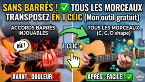 L'approche logique pour supprimer les accords barrés à la guitare sans souffrir